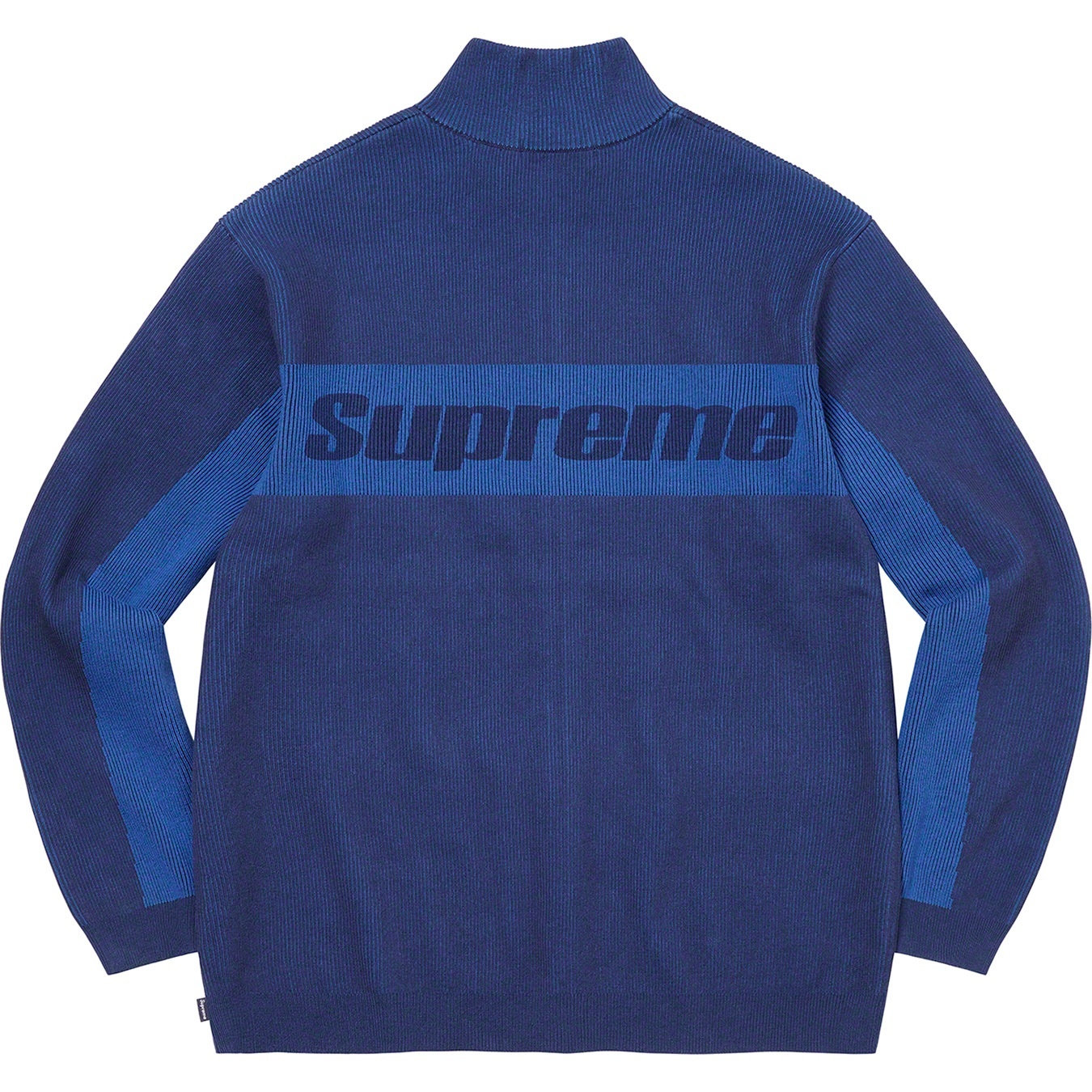 2-Tone Ribbed Zip Up Sweater view 4